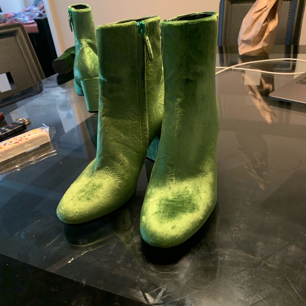 Green Balenciaga boots size 36